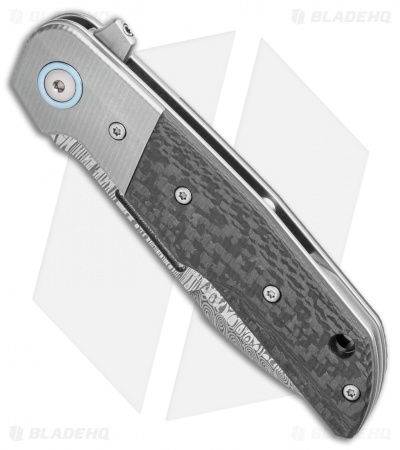 MKM Terzuola Clap Limited Edition Carbon Fiber/Ti Bolster (3" Damasteel) LS01-D