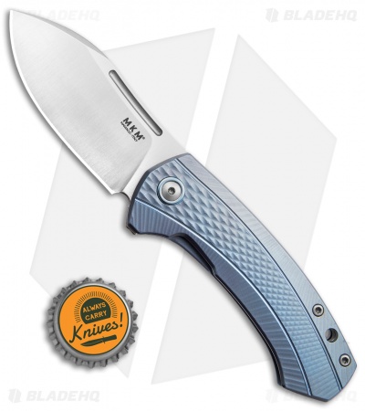 MKM Voxnaes Colvera Frame Lock Knife Blue Ti (2.91" Satin)