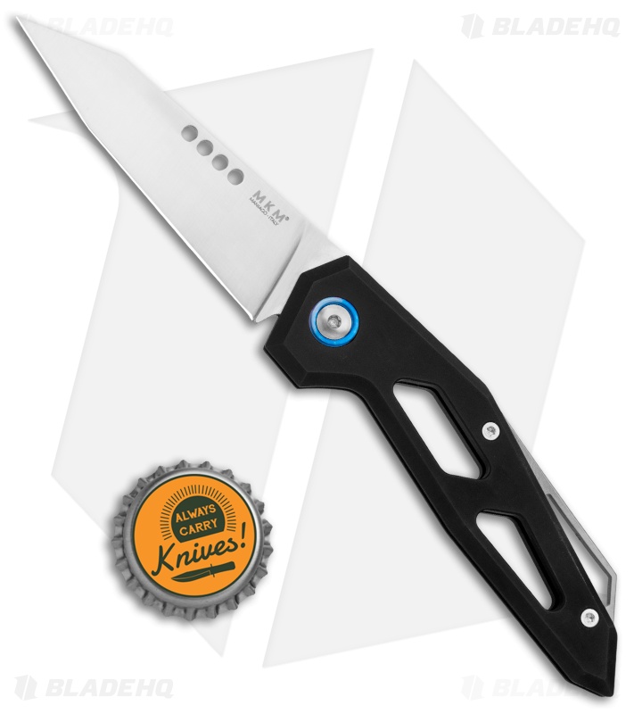 MKM Edge Slip Joint Knife Black Aluminum (2.9" Satin) 