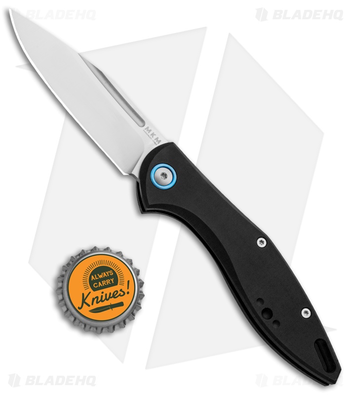 MKM Burnley Fara Slip Joint Folding Knife Black Aluminum (3" Satin) MY01-A