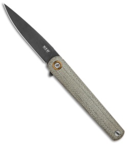 MKM Zieba Flame Drop Point Knife Bronze Ti/Green Micarta (2.87" Black SW)