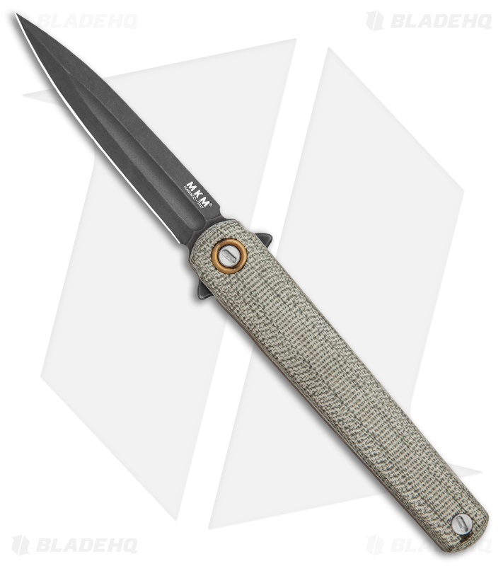 MKM Zieba Flame Dagger Knife | Green/Black M390 - Blade HQ