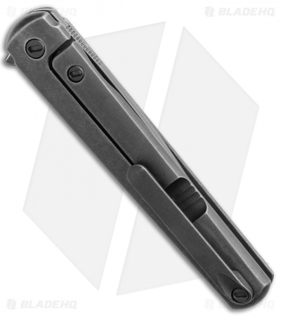 MKM Zieba Flame Drop Point Frame Lock Knife Black Ti (2.9" Black SW) FL01-TDSW
