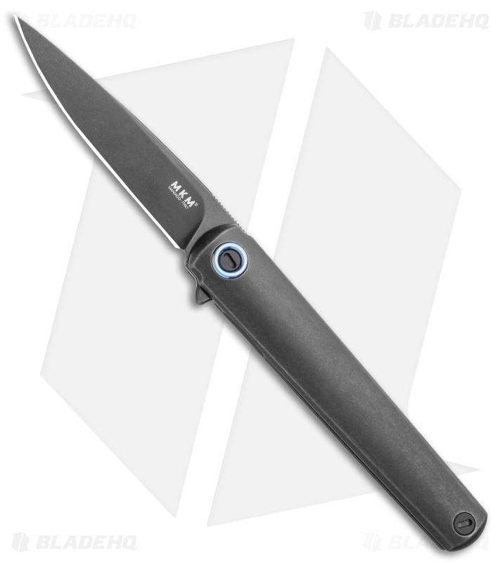 MKM Zieba Flame Frame Lock Knife | Drop Point | Black SW Titanium