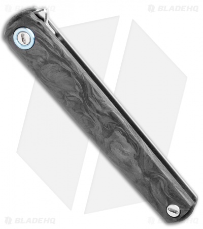MKM Zieba Flame Drop Point Frame Lock Knife Carbon Fiber (2.9" Satin) FL01-FCT