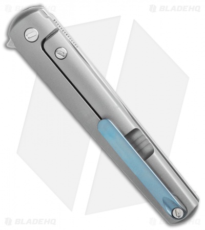MKM Zieba Flame Drop Point Frame Lock Knife Titanium (2.9" Stonewash) FL01-TSW