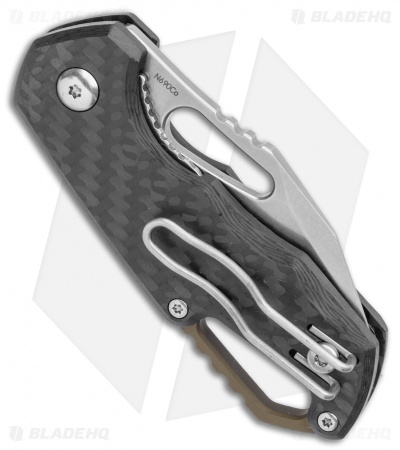 MKM Voxnaes Isonzo Sheepsfoot Liner Lock Knife Carbon Fiber (2.25" Stonewash)