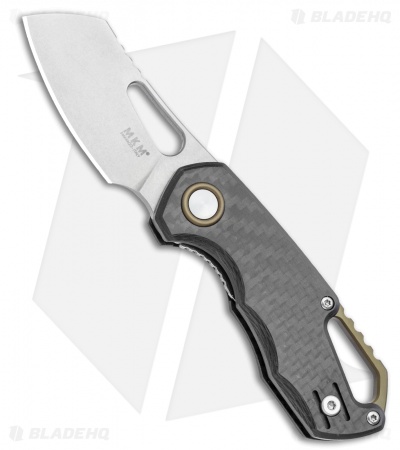 MKM Voxnaes Isonzo Sheepsfoot Liner Lock Knife Carbon Fiber (2.25" Stonewash)