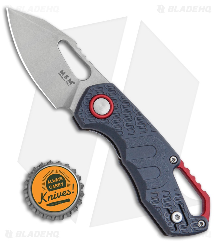MKM Voxnaes Isonzo Clip Point Liner Lock Knife Gray FRN (2.25" Stonewash)