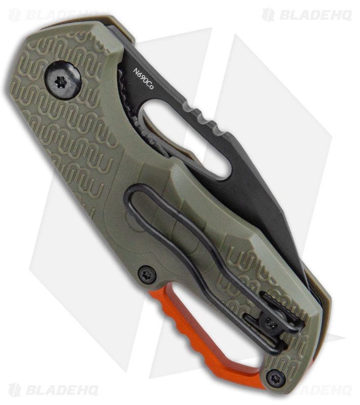 MKM Voxnaes Isonzo Clip Point Liner Lock Knife Green FRN (2.25" Black)