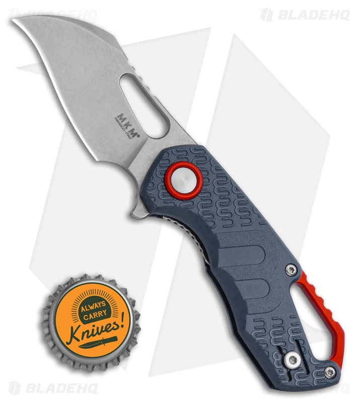 MKM Voxnaes Isonzo Hawkbill Liner Lock Knife Gray FRN (2.25" Stonewash)