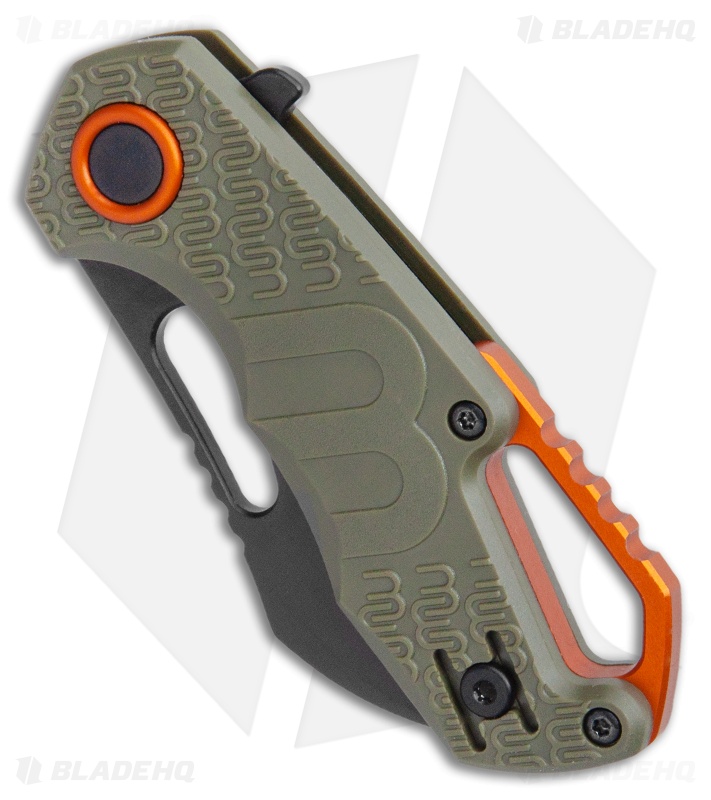 MKM Voxnaes Isonzo Hawkbill Liner Lock Knife Green FRN (2.25" Black)