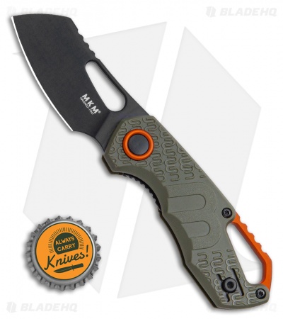 MKM Voxnaes Isonzo Sheepsfoot Liner Lock Knife Green FRN (2.25" Black)
