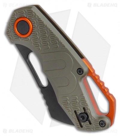 MKM Voxnaes Isonzo Sheepsfoot Liner Lock Knife Green FRN (2.25" Black)