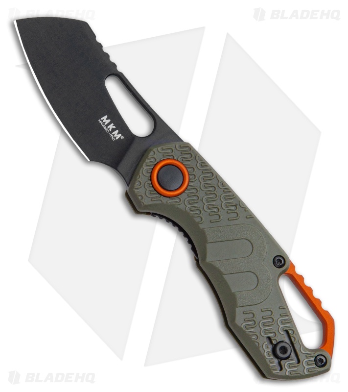 MKM Voxnaes Isonzo Sheepsfoot Liner Lock Knife Green FRN (2.25" Black)