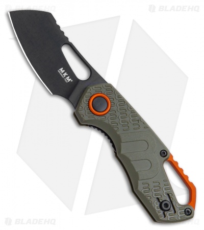MKM Voxnaes Isonzo Sheepsfoot Liner Lock Knife Green FRN (2.25" Black)