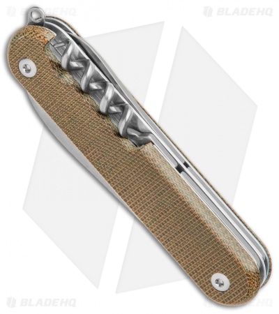 MKM Malga 6 Multi-Tool Knife Natural Micarta 7-in-1 MP06-NC