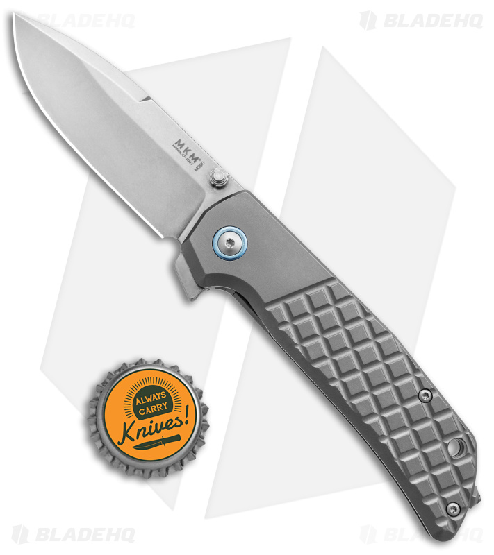 MKM Maximo Frame Lock Knife Bead Blast Titanium (3.23" SW)