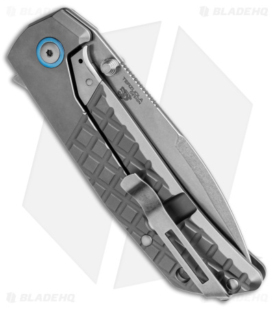 MKM Maximo Frame Lock Knife Bead Blast Titanium (3.23" SW)