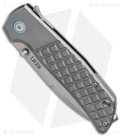 MKM Maximo Frame Lock Knife Bead Blast Titanium (3.23" SW)