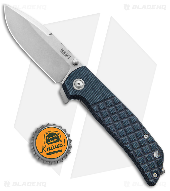 MKM Maximo Frame Lock Knife Black Canvas Micarta (3.23" SW)