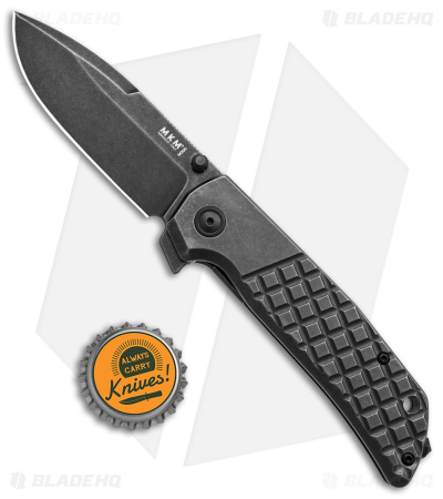 MKM Maximo Frame Lock Knife Dark Stonewash Titanium (3.23" Black SW)