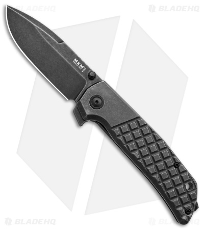 MKM Maximo Frame Lock Knife Dark Stonewash Titanium (3.23" Black SW)