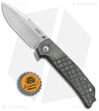 MKM Maximo Frame Lock Knife Green Canvas Micarta (3.23" SW)