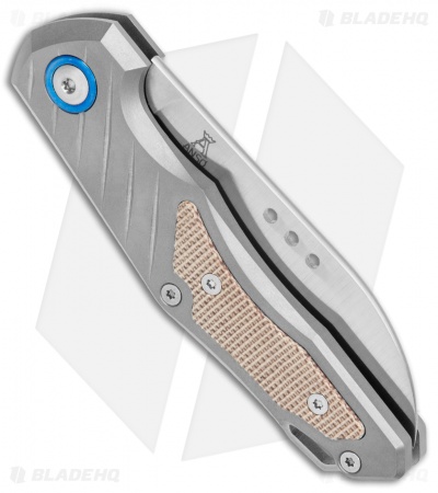 MKM Anso Root Slip Joint Knife Titanium/Natural Micarta (2.8" Satin) RT-NCT