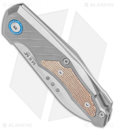 MKM Anso Root Slip Joint Knife Titanium/Natural Micarta (2.8" Satin) RT-NCT