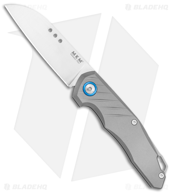 MKM Anso Root Slip Joint Knife Sandblasted Titanium (2.8" Satin) RT-T