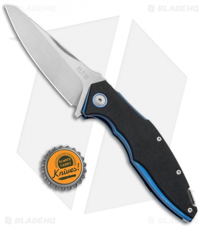 MKM Burnley Raut Liner Lock Flipper Knife Black G-10 (3.35" Satin) 