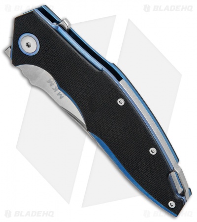 MKM Burnley Raut Liner Lock Flipper Knife Black G-10 (3.35" Satin) 