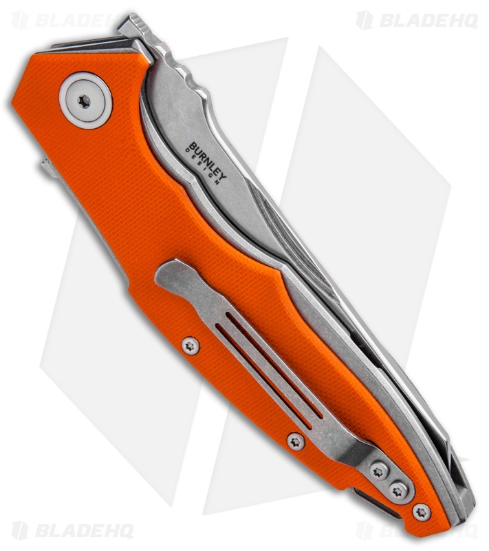 MKM Burnley Raut Liner Lock Flipper Knife Orange G-10 (3.35" Satin)