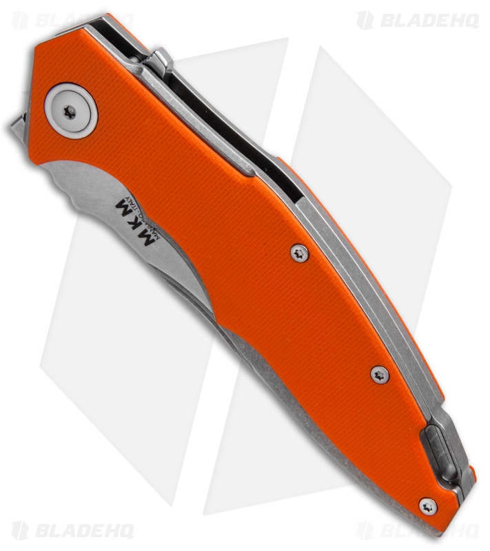 MKM Burnley Raut Liner Lock Flipper Knife Orange G-10 (3.35" Satin)