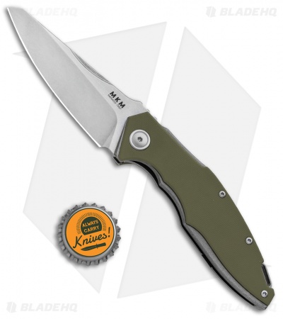 MKM Burnley Raut Liner Lock Front Flipper Knife Green G-10 (3.35" Satin)