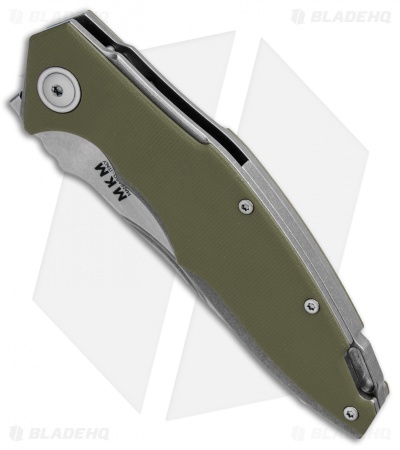 MKM Burnley Raut Liner Lock Front Flipper Knife Green G-10 (3.35" Satin)