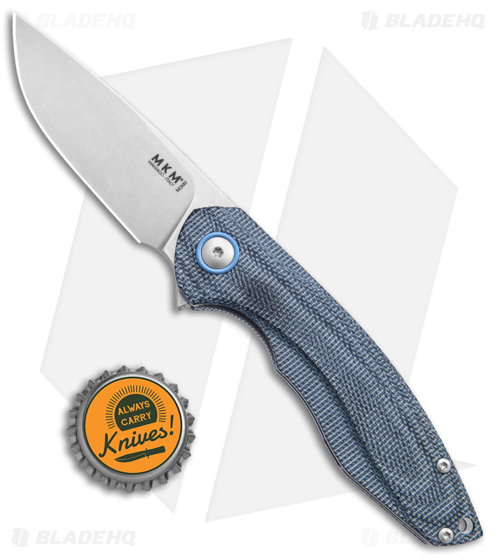 MKM Voxnaes Timavo Liner Lock Knife Black Canvas Micarta (2.87" SW)