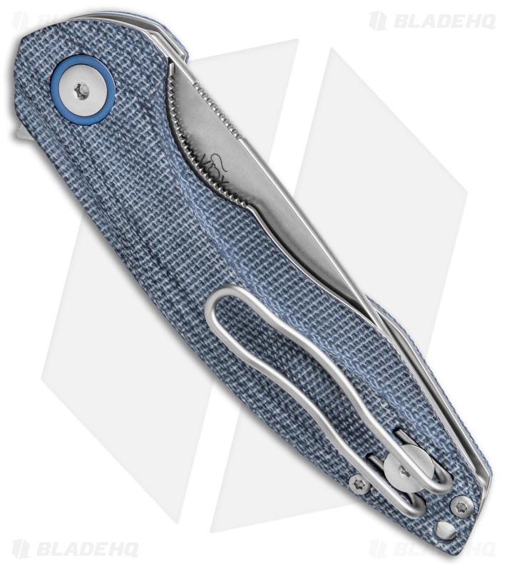 MKM Voxnaes Timavo Liner Lock Knife Black Canvas Micarta (2.87" SW)