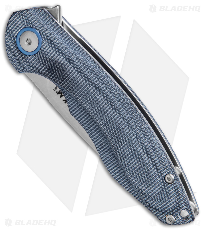 MKM Voxnaes Timavo Liner Lock Knife Black Canvas Micarta (2.87" SW)