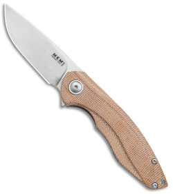 MKM Voxnaes Timavo Liner Lock Knife Natural Canvas  Micarta (2.87" SW)