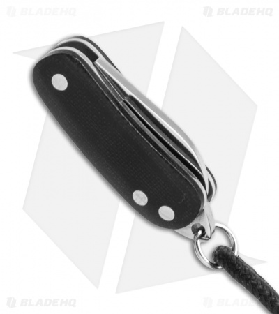 Moki Knives Colon Neck Knife Black Micarta (0.75" Satin)