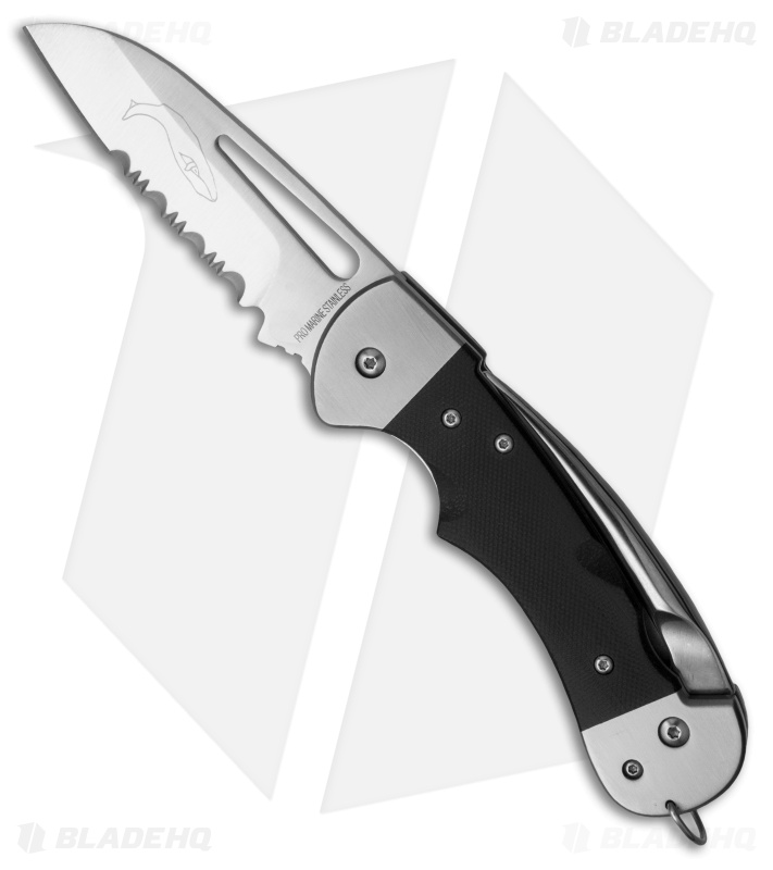 Myerchin Gen. 2 Captain Pro Liner Lock Knife Black G-10 (3.25" Satin Serr)