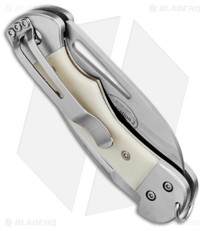 Myerchin Gen. 2 Crew Liner Lock Knife Natural Bone (2.5" Satin)