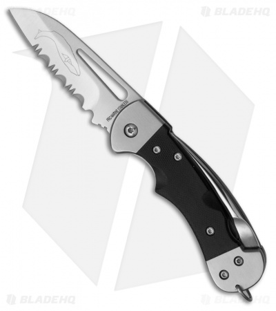 Myerchin Gen. 2 Crew Pro Liner Lock Knife Black G-10 (2.5" Satin Serr)