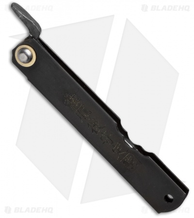 Nagao Higonokami Friction Folder 100mm Black (2.875" Shirogami) HIGO 12BL