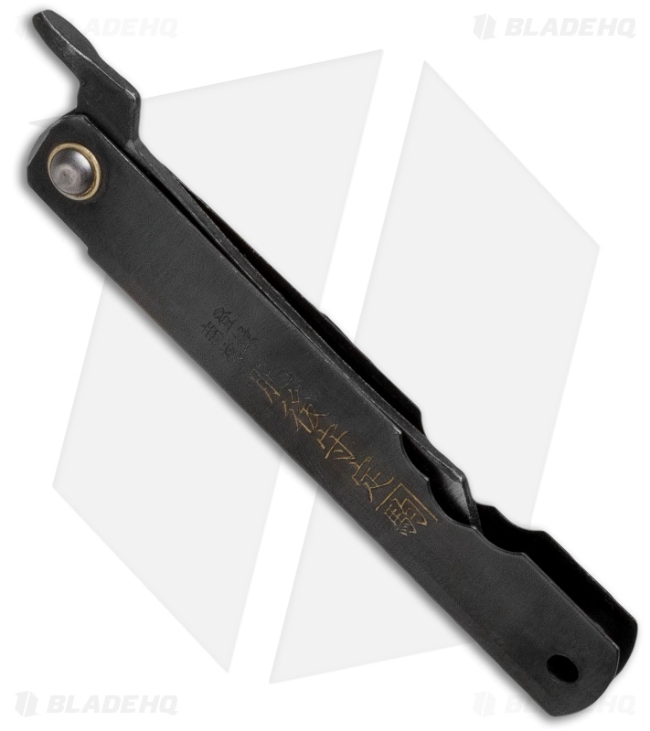 Nagao Higonokami Friction Folder 90mm Black (2.625" Triple SK) HIGO 6BL
