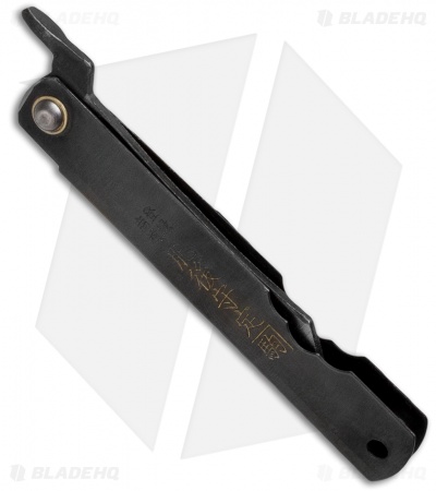 Nagao Higonokami Friction Folder 90mm Black (2.625" Triple SK) HIGO 6BL
