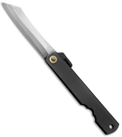 Nagao Higonokami Friction Folder 90mm Black (2.625" Triple SK) HIGO 6BL