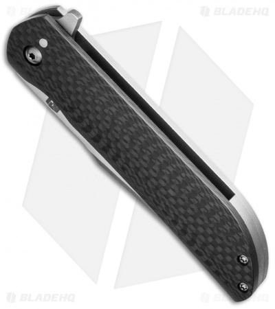 NCC Knives Mk1-L Flipper Framelock Knife Carbon Fiber/Ti (3.75" Two-Tone)